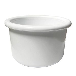 crock-style white plastic bird dish 16 oz