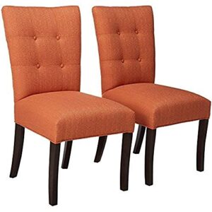 sole designs la mode collection fanback dining chair, pumpkin