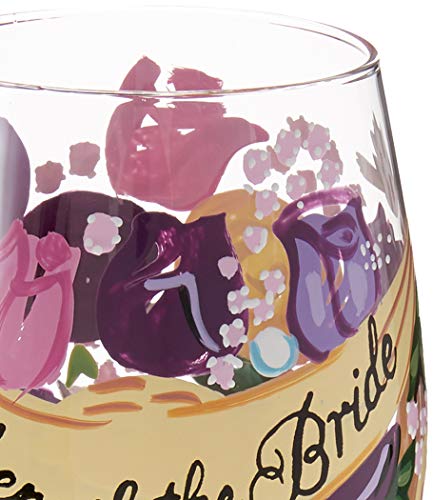 Lolita Mother of the Bride Artisan Made Hand Painted Wine Glass