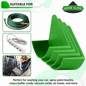 Hose Slide The Original Hose Wire Cable Guide | Prevents Snagging Under Tire | The Ultimate Car Detailing/Washing Tool (Mantis Green, 4 Pack)