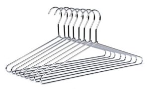 8 quality hangers heavy duty metal suit hanger coat hangers with polished chrome (suit coat hanger)