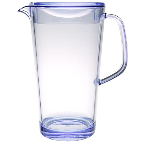 Service Ideas 10-00403-000 Cold Beverage Pitcher with Lid, 64 Ounces, 1.9 Liter, BPA-free, Stanley Commercial, Clear