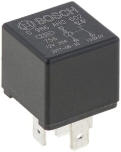 bosch 0986ah0602 mini relay 12v 20a, 2x87, ip5k4, operating temperature from -40 degree to 100 degree c, 5 pin relay
