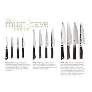 Shun Cutlery Kanso 6-Piece Block Set, Kitchen Knife and Knife Block Set, Includes Kanso 8” Chef, 5.5” Santoku, 6” Utility & 3.5” Paring Knives, Handcrafted Japanese Kitchen Knives