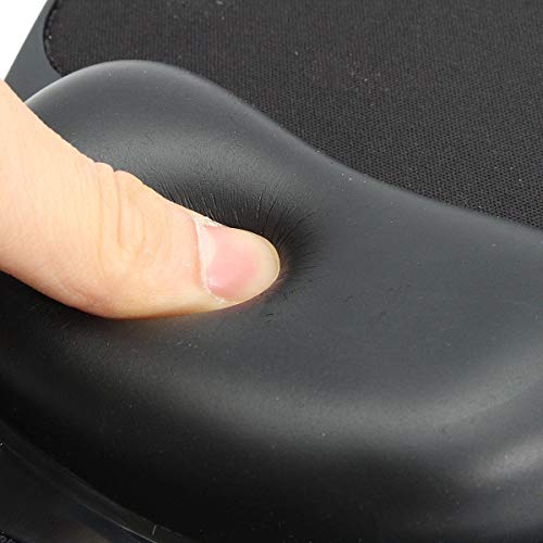 SKYZONAL Home Office Computer Arm Rest Chair Armrest Mouse Pad Mat Wrist Support Black (Please Measure Chair arm Rest Size and Confirm Our Straps Size Before Ordering)