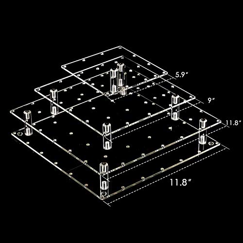 YestBuy Cake Pop Display Stand, 56 Hole Cake Pop Holder, 3 Tiered Lollipop Holder for Weddings, Birthday Parties, Anniversaries Gift, Halloween, Christmas Candy Decorative (Clear)