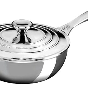 Le Creuset Tri-Ply Stainless Steel 2 Quart Saucier Pan