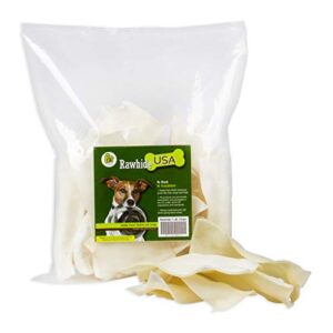 pet magasin natural rawhide chips – premium long-lasting dog treats with thick cut beef hides, processed without additives or chemicals