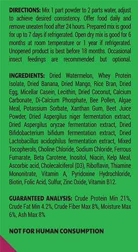 Pangea Fruit Mix Watermelon Complete Gecko Diet 2 oz, Green