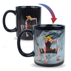 beneu one piece luffy changing coffee mug heat-sensitive reactive ceramic cup