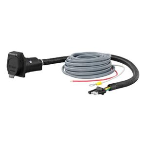 curt 57186 4-way flat vehicle-side to 7-way rv blade trailer adapter with brake controller wiring