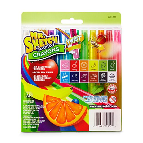 Mr. Sketch Scented Twistable Crayons, Assorted, 12 Pack