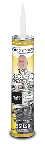 Dicor 551LSB-1 Lap Sealant for RV Roofing, HAPS-Free, Self-Leveling - Black