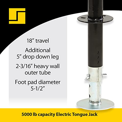 Stromberg Carlson JET-5000 5000 lb. Electric Tongue Jack - Black