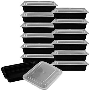 Premium Meal Prep Food Containers with Lids [Heim Concept] Durable Reusable Top Rack Dishwasher Safe Leak-Resistant Microwavable Compact Stackable Storage Meal Prep To-Go Container Convenience 12-pack