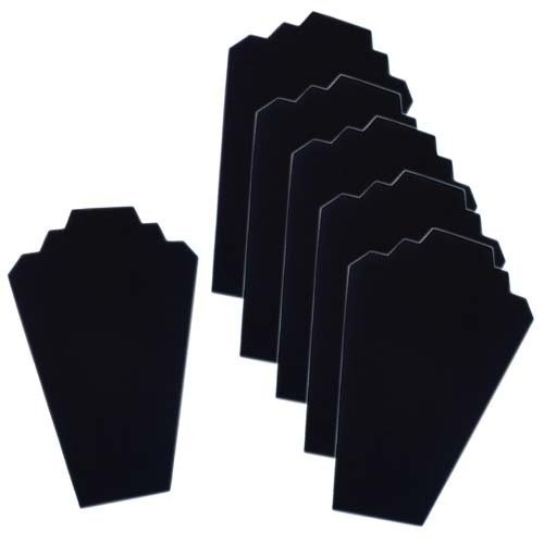 TWING Black Velvet Necklace Jewelry Display Organizer Stand 6pcs/pack, 12.5inches