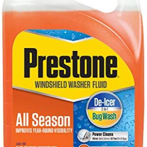 Prestone AS658-6PK Deluxe 3-in-1 Windshield Washer Fluid, 1 Gallon (Pack of 6)