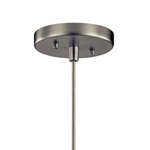 Kichler Avery 9.75" 1 Light Mini Pendant with Clear Seeded Glass in Brushed Nickel