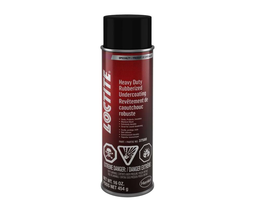 LOCTITE 502908 Rubberized Undercoating for Automotive: Heavy-Duty Undercoating, All-Purpose Coating, Durable and Flexible Formula | Black, 16 oz Aerosol Can (PN: 502908)