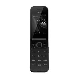 nokia 2720 flip 4g 2.8" dual-core 2 mp snapdragon 205 phone, gsm unlocked chinese model, no warranty (black)