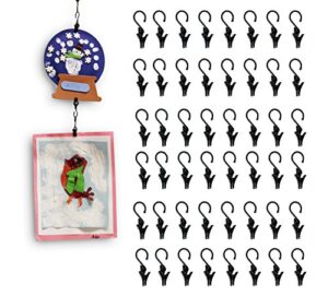 wallniture multipurpose hanging and photo clip for art and crafts, wall decor, 0.5" steel black set of 48 clips