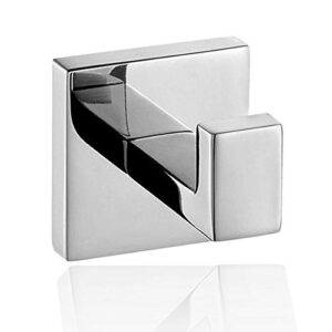 thinktop luxury 304 stainless steel bathroom square towel robe hook wall mount coat hat door hook hanger mirror polished bathroom accessories