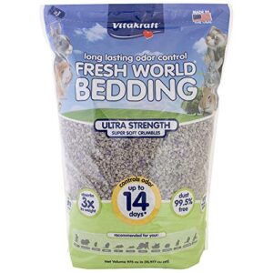 vitakraft fresh world small animal bedding - ultra strength - pet bedding for litter boxes and cages (16 l),gray