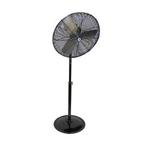 Schaefer Ventilation TW30B-PRB Twister Oscillating Circulation Fan, 30", Black OSHA Guards and Round Pedestal