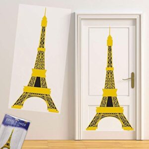 Beistle 54727 Eiffel Tower Door Cover, 30" x 5', Gold/Black