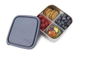 u-konserve - divided to-go, stainless steel with removable dividers, multiple containers in one, ideal for lunches, picnics and travel, dishwasher safe (medium, ocean)