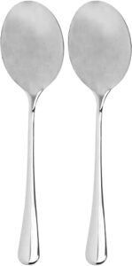 cornucopia stainless steel x-large serving spoons (2-pack), serving utensil, buffet & banquet style serving spoons-(2 spoons)