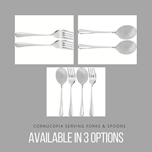 Cornucopia Stainless Steel X-Large Serving Spoons (2-Pack), Serving Utensil, Buffet & Banquet Style Serving Spoons-(2 Spoons)