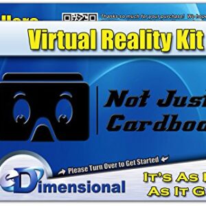 V2 The Complete Google Cardboard Kit Version 2.0 Virtual Reality Headset with Head-Strap, Video Instructions and VR Portal with Touch Button - for iPhone and Android (Black) by Not Just Cardboard