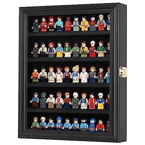 Minifigures Dimensions Display Case Thimble Wall Cabinet LG-CN30 (Black)