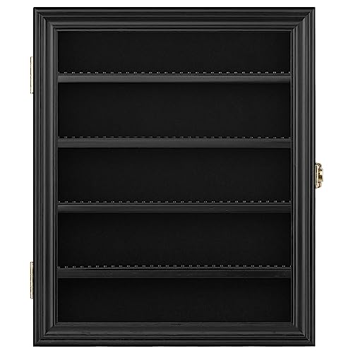 Minifigures Dimensions Display Case Thimble Wall Cabinet LG-CN30 (Black)