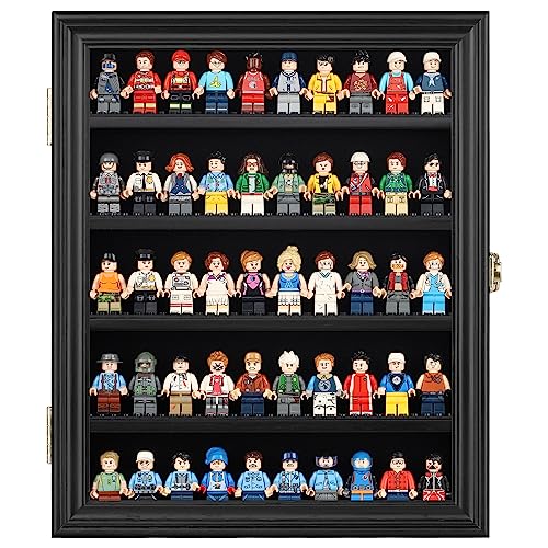 Minifigures Dimensions Display Case Thimble Wall Cabinet LG-CN30 (Black)