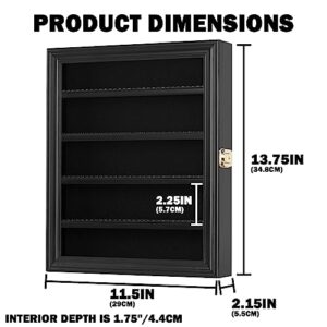 Minifigures Dimensions Display Case Thimble Wall Cabinet LG-CN30 (Black)
