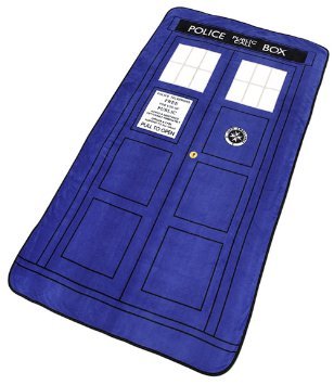 Doctor Who Classic Tardis Super Plush Silk Touch Blanket Throw