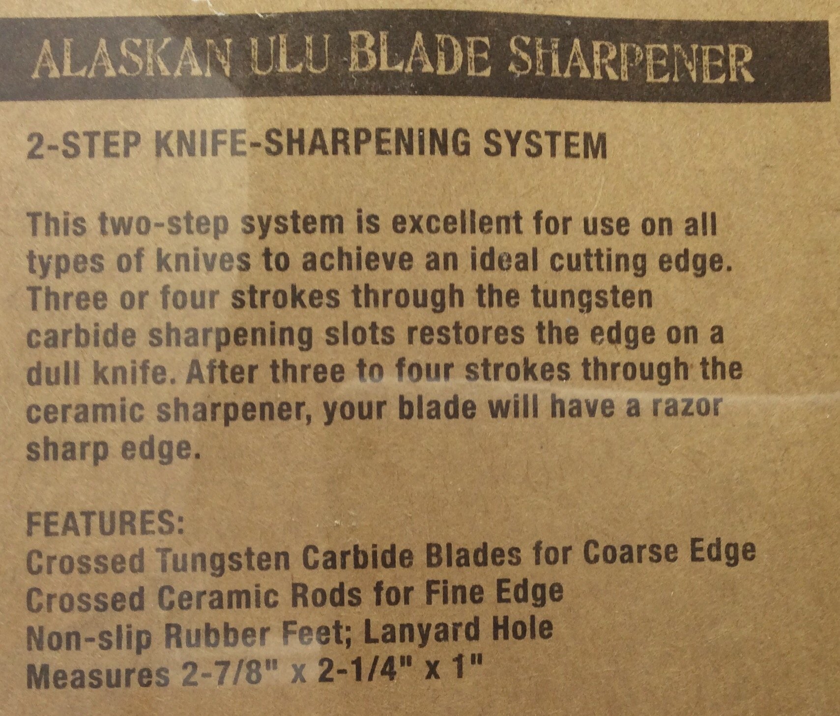 Alaskan Ulu Blade Knife Sharpener 2 Step knife Sharpening System