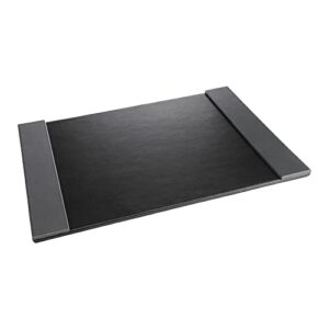 artistic monticello executive desk pad, smooth writing desk mat that protects desktop from scratches & stains, 24" x 19", black/gray