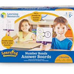 Learning Resources Double-sided Number Bonds Write-and-Wipe Answer Boards, Classroom Accessories, Set of 5, Ages 5+