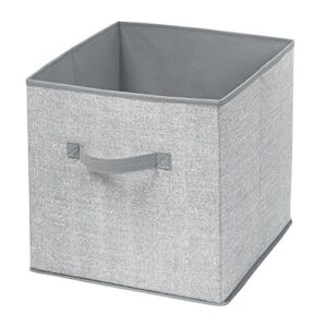 interdesign aldo fabric closet storage organizer cube for toys, sweaters, accessories - gray