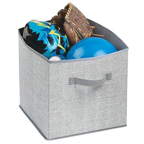 InterDesign Aldo Fabric Closet Storage Organizer Cube for Toys, Sweaters, Accessories - Gray