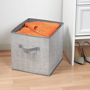 InterDesign Aldo Fabric Closet Storage Organizer Cube for Toys, Sweaters, Accessories - Gray