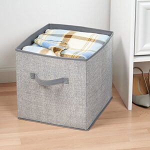 InterDesign Aldo Fabric Closet Storage Organizer Cube for Toys, Sweaters, Accessories - Gray