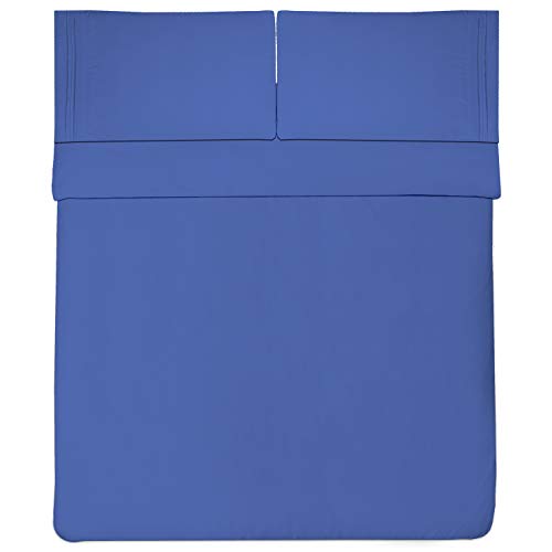 Queen Size Bed Sheets - Breathable Luxury Sheets with Full Elastic & Secure Corner Straps Built In - 1800 Supreme Collection Extra Soft Deep Pocket Bedding Set, Sheet Set, Queen, Royal Blue