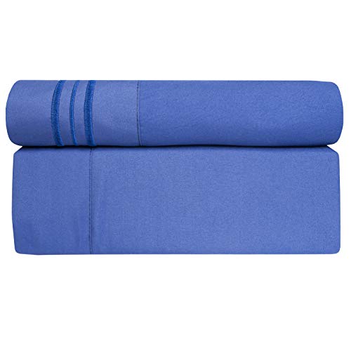 Queen Size Bed Sheets - Breathable Luxury Sheets with Full Elastic & Secure Corner Straps Built In - 1800 Supreme Collection Extra Soft Deep Pocket Bedding Set, Sheet Set, Queen, Royal Blue