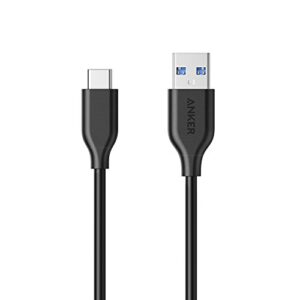 anker usb c cable, powerline usb 3.0 to usb c charger cable (3ft) with 56k ohm pull-up resistor for samsung galaxy note 8, s8, s8+, s9, oculus quest, sony xz, lg v20 g5 g6, htc 10 (black)