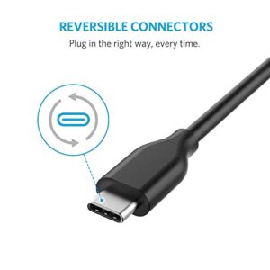 Anker USB C Cable, PowerLine USB 3.0 to USB C Charger Cable (3ft) with 56k Ohm Pull-up Resistor for Samsung Galaxy Note 8, S8, S8+, S9, Oculus Quest, Sony XZ, LG V20 G5 G6, HTC 10 (Black)