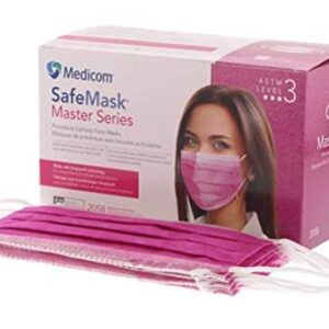Medicom 2051 SafeMask Masters Series Masks, Azalea Festival/Fuchsia (Pack of 50)